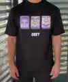 ERKEK Bisiklet Yaka Baskılı Oversize Kısa kol T-Shirt - Siyah