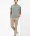 Erkek Bisiklet Yaka Yazlık Kısa kol Düz Tişört Regular Kalıp T-shirt - Mint Yeşili