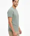 Erkek Bisiklet Yaka Yazlık Kısa kol Düz Tişört Regular Kalıp T-shirt - Mint Yeşili