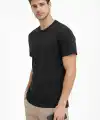 Erkek Bisiklet Yaka Yazlık Kısa kol Düz Tişört Regular Kalıp T-shirt - Siyah