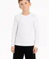 Erkek Çocuk Basic Uzun Kollu Tişört Okul Günlük Rahat T-Shirt - Beyaz