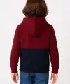 Erkek Çocuk Kapüşonlu Kanguru Cepli Parçalı SweatShirt - Renkli
