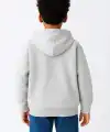 Erkek Çocuk Kapüşonlu Kanguru Cepli Tam Fermuarlı Hırka SweatShirt - Gri