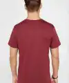 Erkek Düz Bisiklet Yaka Tişört Kısa Kol Yazlık T-Shirt -  Bordo