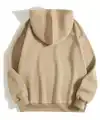 Erkek Düz Kapüşonlu Sweat - Bej