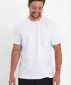 Erkek Düz Penye Tişört Bisiklet Yaka Kısa Kol Regular Fit T-Shirt - Beyaz