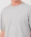 Erkek Düz Penye Tişört Bisiklet Yaka Kısa Kol Regular Fit T-Shirt - Gri