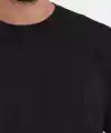 Erkek Düz Penye Tişört Bisiklet Yaka Kısa Kol Regular Fit T-Shirt - Siyah