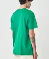 Erkek Düz Penye Tişört Bisiklet Yaka Kısa Kol Regular Fit T-Shirt - Yeşil