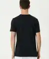 ERKEK Düz Tişört Bisiklet Yaka Regular Fit Yazlık Kısa kol T-Shirt - Siyah