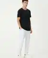 ERKEK Düz Tişört Bisiklet Yaka Regular Fit Yazlık Kısa kol T-Shirt - Siyah