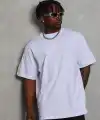Erkek Düz Yazlık Kısa Kol Tişört Bisiklet Yaka Oversize T-Shirt - Beyaz