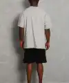 Erkek Düz Yazlık Kısa Kol Tişört Bisiklet Yaka Oversize T-Shirt - Gri
