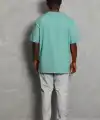 Erkek Düz Yazlık Kısa Kol Tişört Bisiklet Yaka Oversize T-Shirt - Mint Yeşili
