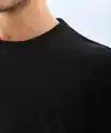 Erkek Düz Yazlık Kısa Kol Tişört Bisiklet Yaka Oversize T-Shirt - Siyah