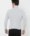 Erkek Fitilli Kaşkorse Kumaş Boğazlı Full Likralı Slimfit Body - Gri
