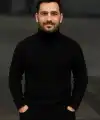Erkek Fitilli Kazak Tam Boğazlı Balıkçı Yaka Triko 3lü Set Beyaz-Gri-Siyah