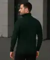 Erkek Fitilli Kazak Tam Boğazlı Balıkçı Yaka Triko 3lü Set  Gri-Haki-Siyah
