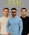 Erkek Fitilli Triko Bisiklet Yaka Kalın Kazak 3lü Set Bej-Bebek Mavisi-Siyah