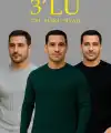 Erkek Fitilli Triko Bisiklet Yaka Kalın Kazak 3lü Set Gri-Haki-Siyah