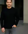 Erkek Fitilli Triko Kazak 2’li Set Siyah Bordo Kalın Dokuma Pamuklu Regular Fit Bisiklet