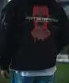 Erkek Kapüşonlu Kanguru Cepli Sweatshirt 3 İplik Pamuklu Baskılı Hoodie -  Siyah