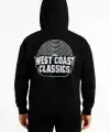 Erkek Kapüşonlu Kanguru Cepli Sweatshirt 3 İplik Pamuklu Baskılı Hoodie -  Siyah