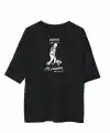 Erkek Kısa Kol Tişört Bisiklet Yaka ATATÜRK Baskılı T-Shirt - Siyah
