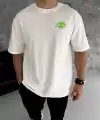 Erkek Kısa Kol Tişört Bisiklet Yaka RİCK AND MORTY Baskılı T-Shirt - Beyaz