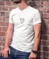 Erkek Kısa Kol Yazlık Tişört Bisiklet Yaka Baskılı Oversize T-Shirt - Beyaz