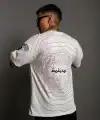 Erkek Kısa Kol Yazlık Tişört Bisiklet Yaka Baskılı Oversize T-Shirt - Beyaz