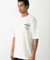 Erkek Kısa Kol Yazlık Tişört Bisiklet Yaka Baskılı Oversize T-Shirt - Beyaz