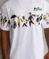 Erkek Kısa Kol Yazlık Tişört Bisiklet Yaka Baskılı Oversize T-Shirt - Beyaz