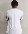 Erkek Kısa Kol Yazlık Tişört Bisiklet Yaka Baskılı Oversize T-Shirt - Beyaz