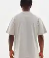 Erkek Kısa Kol Yazlık Tişört Bisiklet Yaka Baskılı Oversize T-Shirt - Gri