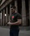 Erkek Kısa Kol Yazlık Tişört Bisiklet Yaka Baskılı Oversize T-Shirt - Siyah