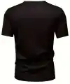 Erkek Kısa Kol Yazlık Tişört Bisiklet Yaka Baskılı Oversize T-Shirt - Siyah