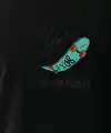 Erkek Kısa Kol Yazlık Tişört Bisiklet Yaka Baskılı Oversize T-Shirt - Siyah