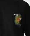 Erkek Kısa Kol Yazlık Tişört Bisiklet Yaka Baskılı Oversize T-Shirt - Siyah