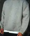Erkek Kışlık Bisiklet Yaka 3 İplik Basic SweatShirt - Gri