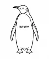Erkek Nihilist Penguen Baskılı 3 İplik Pamuklu Kapüşonlu Sweatshirt Hoodie Beyaz
