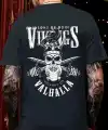Erkek Ön ve Arka Baskılı T-Shirt Kısa Kol Bisiklet Yaka Regular Fit Tişört - Siyah