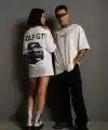Erkek Oversize Tişört Golf GTI Retro Araba Baskılı T-shirt - Beyaz