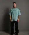 Erkek Oversize Tişört Golf GTI Retro Araba Baskılı T-shirt - Mint Yeşili