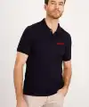 Erkek Pike Polo Yaka Tişört Düğmeli Baskılı T-Shirt - Beyaz