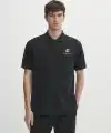 Erkek Pike Polo Yaka Tişört Düğmeli Baskılı T-Shirt - Beyaz