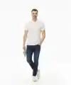 Erkek Polo Yaka Düğmeli Pike Kumaş Tişört Regular Fit Kısa Kol T-Shirt - Beyaz