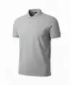 Erkek Polo Yaka Düğmeli Pike Kumaş Tişört Regular Fit Kısa Kol T-Shirt - Gri