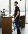 Erkek Polo Yaka Düğmeli Pike Kumaş Tişört Regular Fit Kısa Kol T-Shirt - Siyah