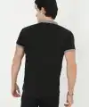 Erkek Polo Yaka tişört Slim Fit Baskılı Kısa kol T-Shirt - Siyah